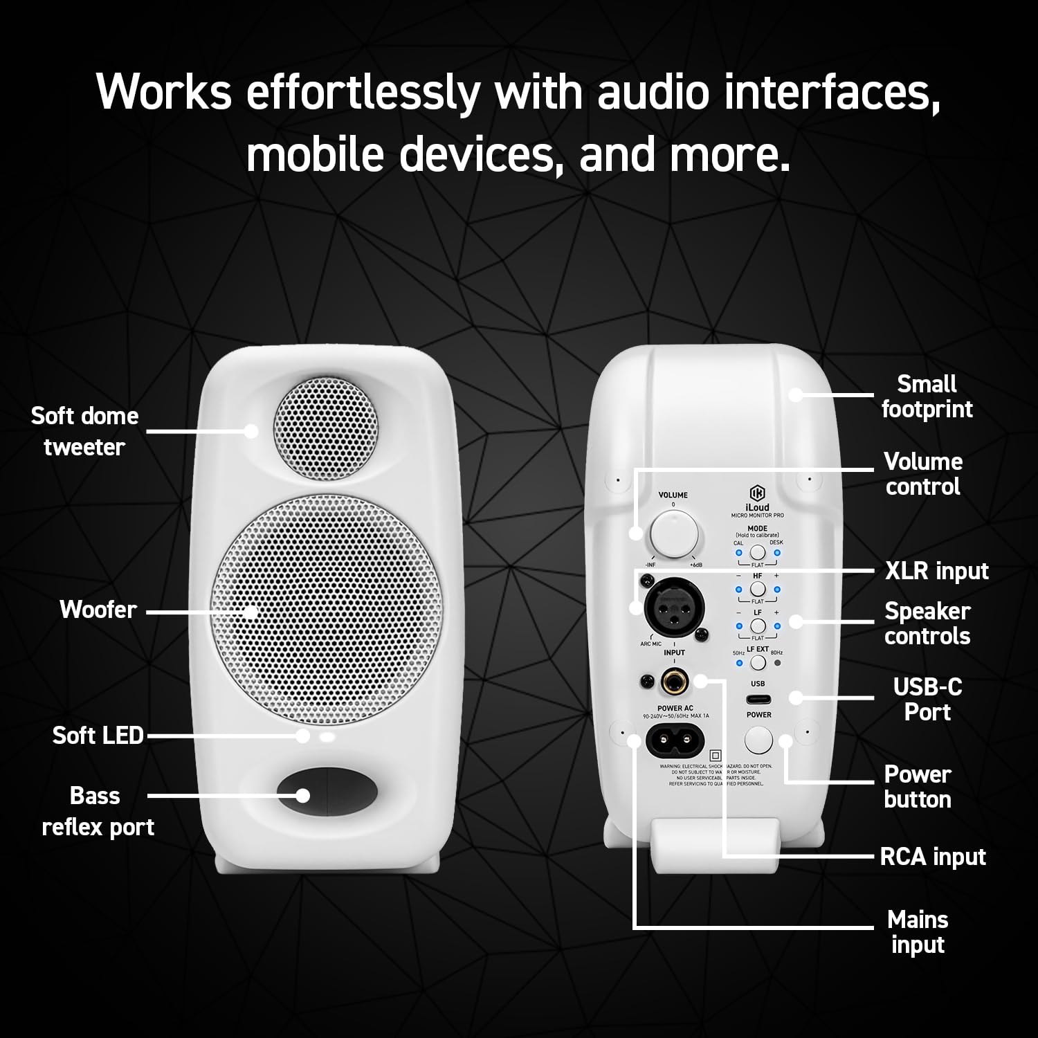 IK Multimedia Premium Version iLoud Micro Monitor Pro White (Pair