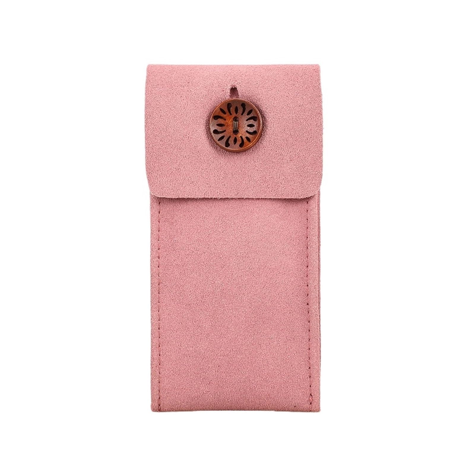 KLdcfhDR 1pcs Suede Leather Watch Travel Pouch with Inserts