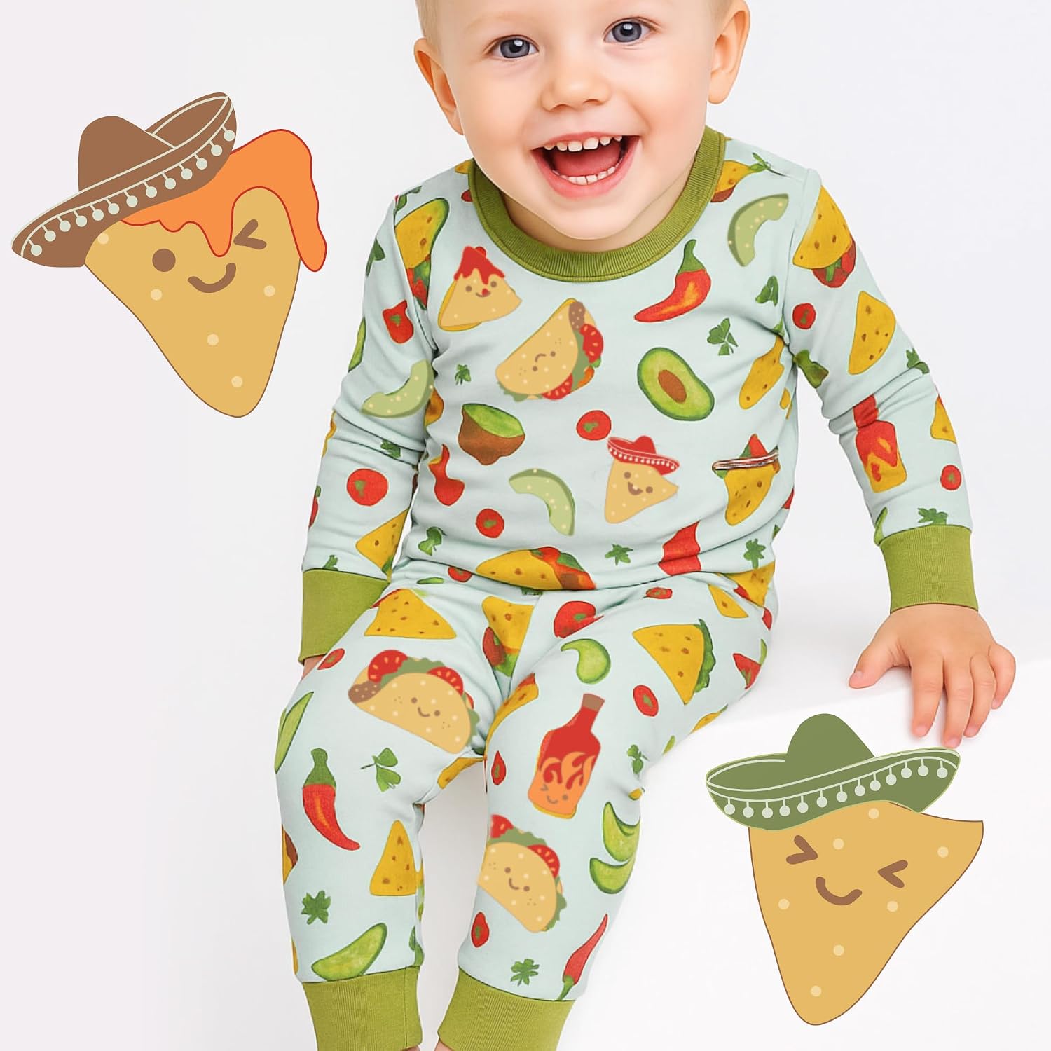 Butterblu Zen Snug-fit 2-Piece Pajamas 100% Organic Cotton Long Sleeve for Boys & Girls