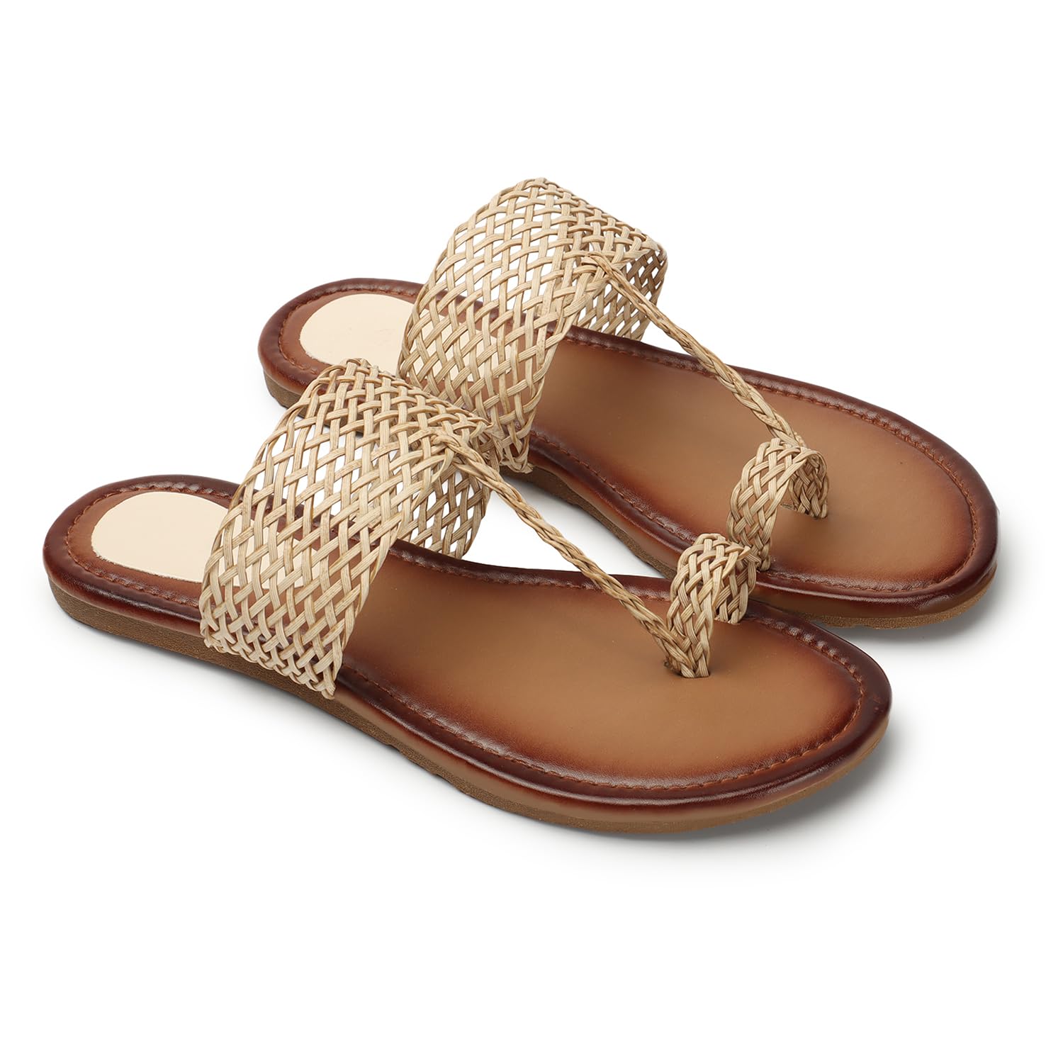 Naitik Women's Casual stylish Slip On Slipper Ethnic Flat Fashion Sandals Summer Beach Chappal for Girls 3 to 8 Sizes-image-46