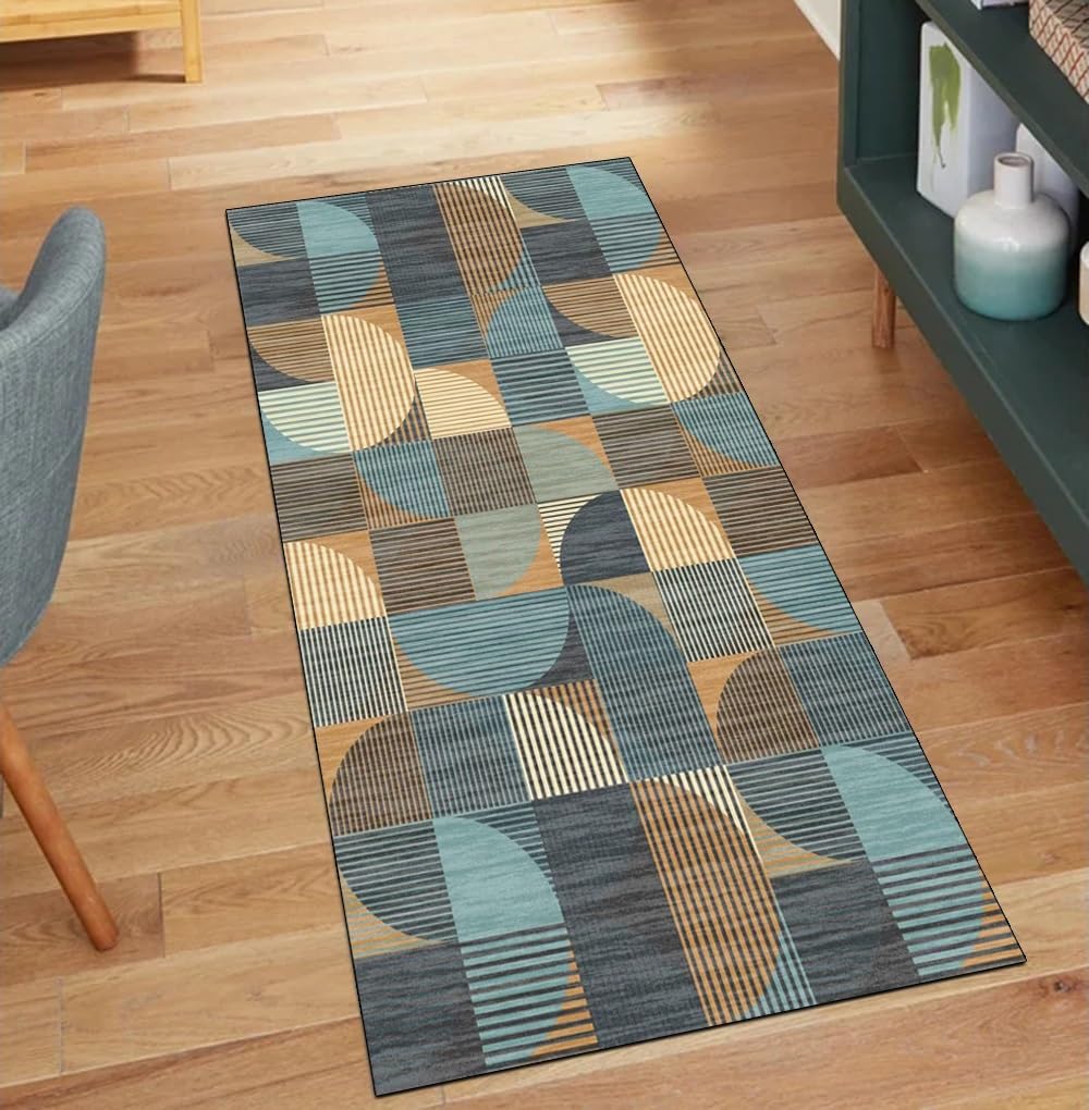 Alfombra moderna para pasillo y dormitorio que transforma tu hogar con diseño verde