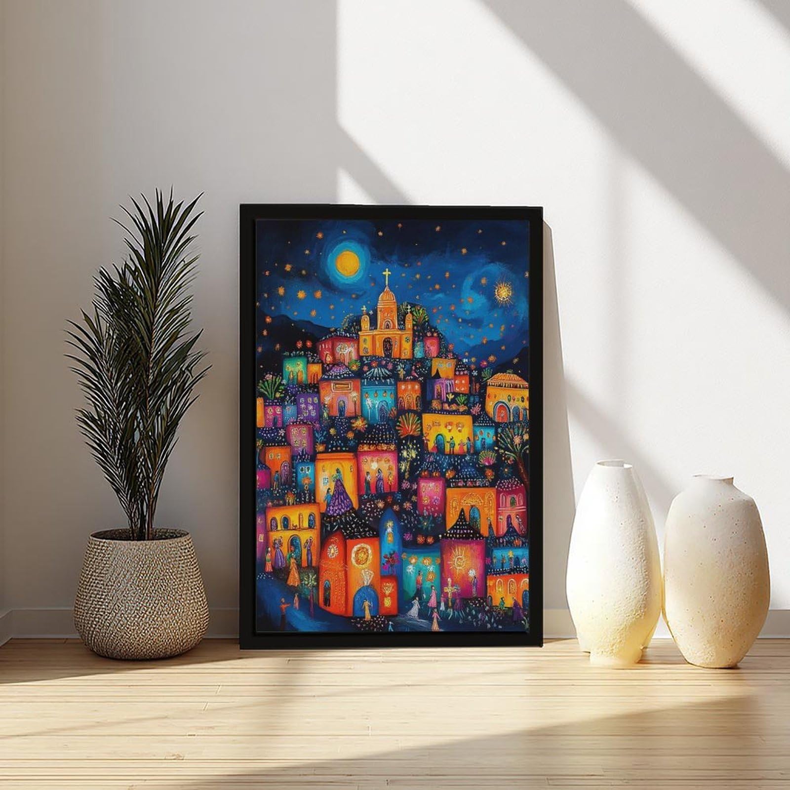 LXWNZE Noche De Rábanos Art_ Oaxaca Ravanello Festival Canvas Poster Wall Art Decor Stampa Dipinti per soggiorno Camera da letto Decorazione 40,6 cm L x 61 cm W