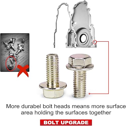 Miniatura 3 de A-Premium Kit de tapa de sincronización del motor con junta compatible con Chevy Silverado Express Tahoe Corvette Camaro GMC Yukon Sierra Savana