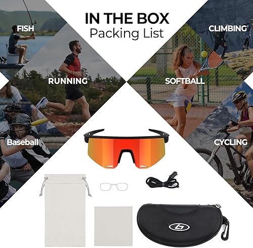 Miniatura 5 de Gafas de sol deportivas polarizadas para hombres y mujeres, UV400, béisbol, correr, golf, motocicleta, correr, pesca