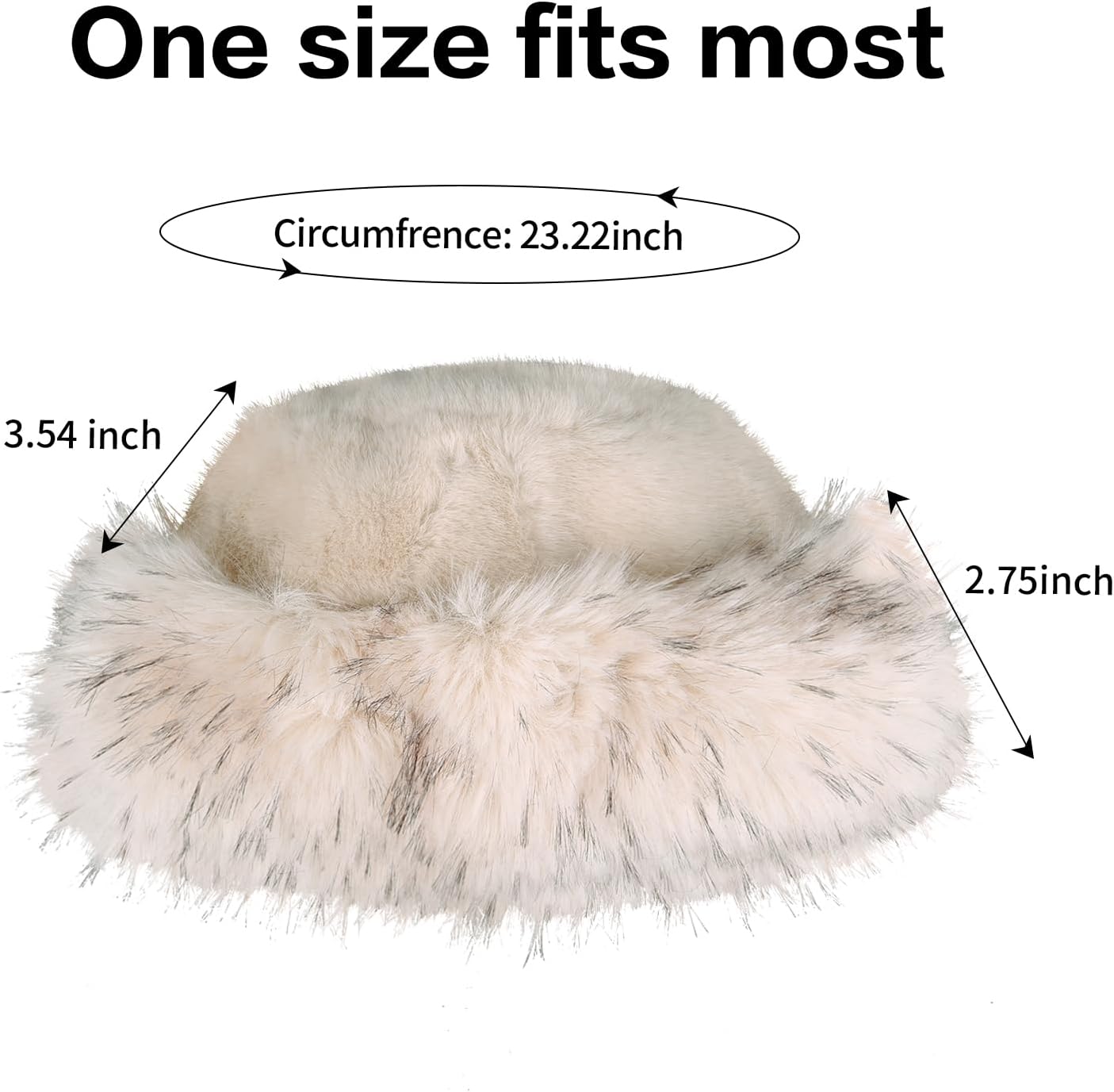 HH HOFNEN Winter Bucket Hat Fluffy Faux Fur Fisherman Plush Warm Hats Cute Fuzzy Bucket Hat for Women - Image 4