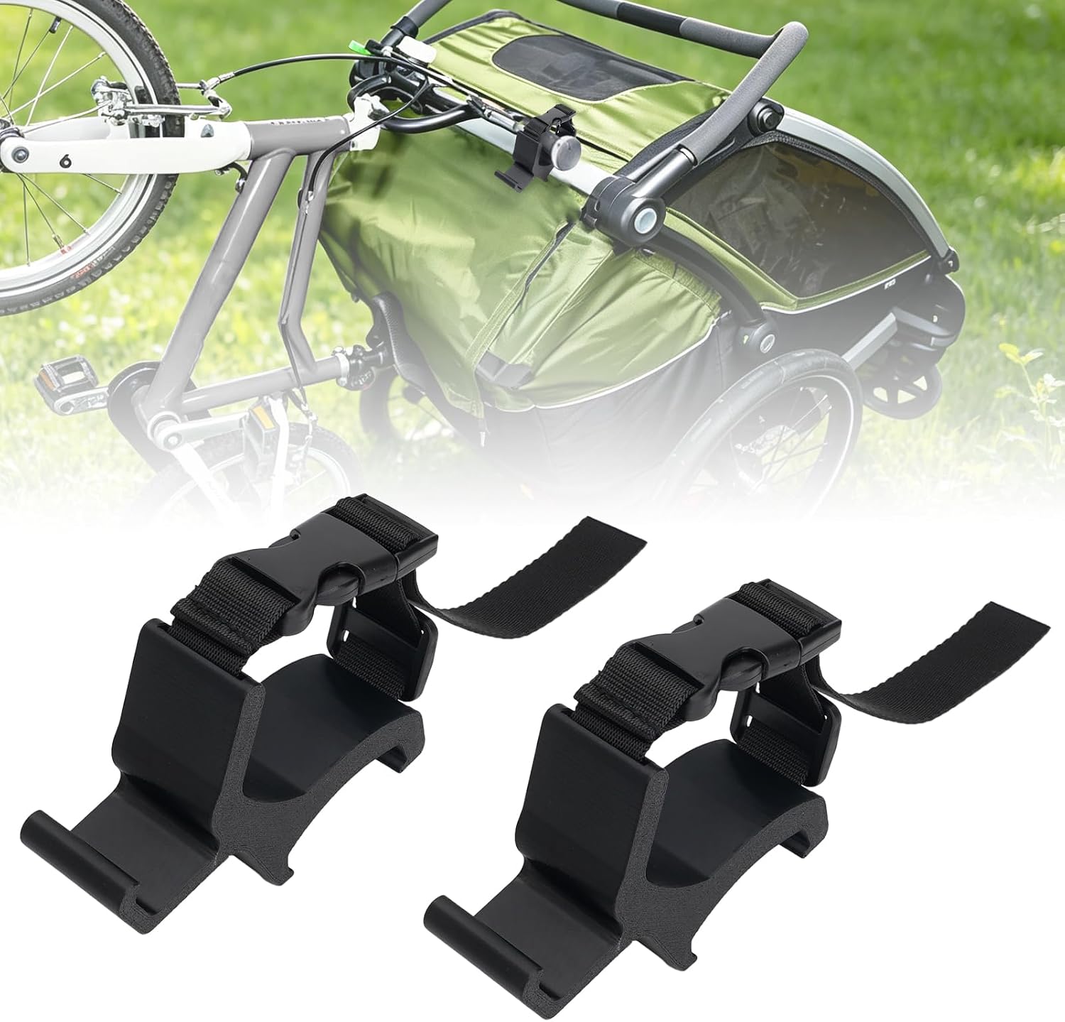 Bike Carrier Hook for Thule Chariot & Urban Glide Series, for 16 Inch Children’s Bikes, Scooters, Helmets & Bags, Cargo Hook with Nylon Straps