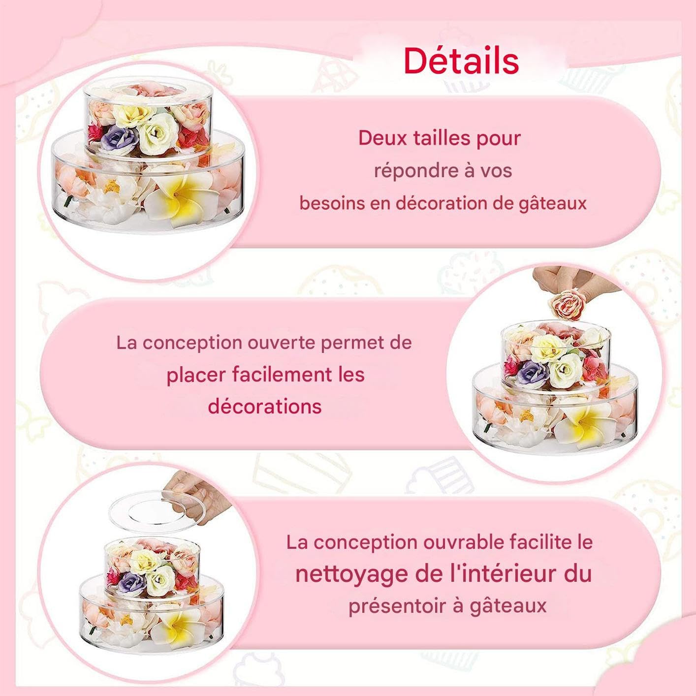 Desenho Animado - Espositore per cupcake con decorazione da tavolo per feste di compleanno, Natale, vacanze, buffet