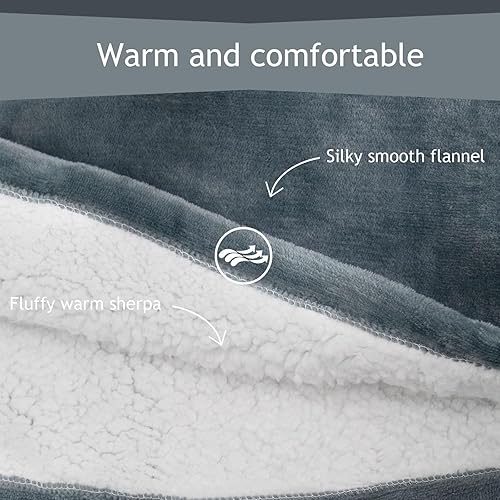 Miniatura 8 de Markdang Bolsillo transparente (para navegar por teléfono celular), manta con capucha de 47 pulgadas, manga extendida grande, cómoda, sudadera con