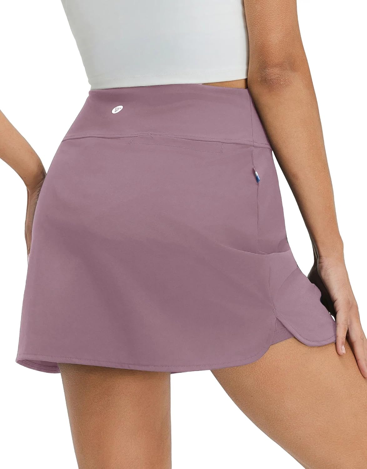M MAELREG Womens Tennis Skirt High Waisted Athletic Mini Lined A Line Skort with 3 Pockets Nylon Stretchy Workout Golf Skirt