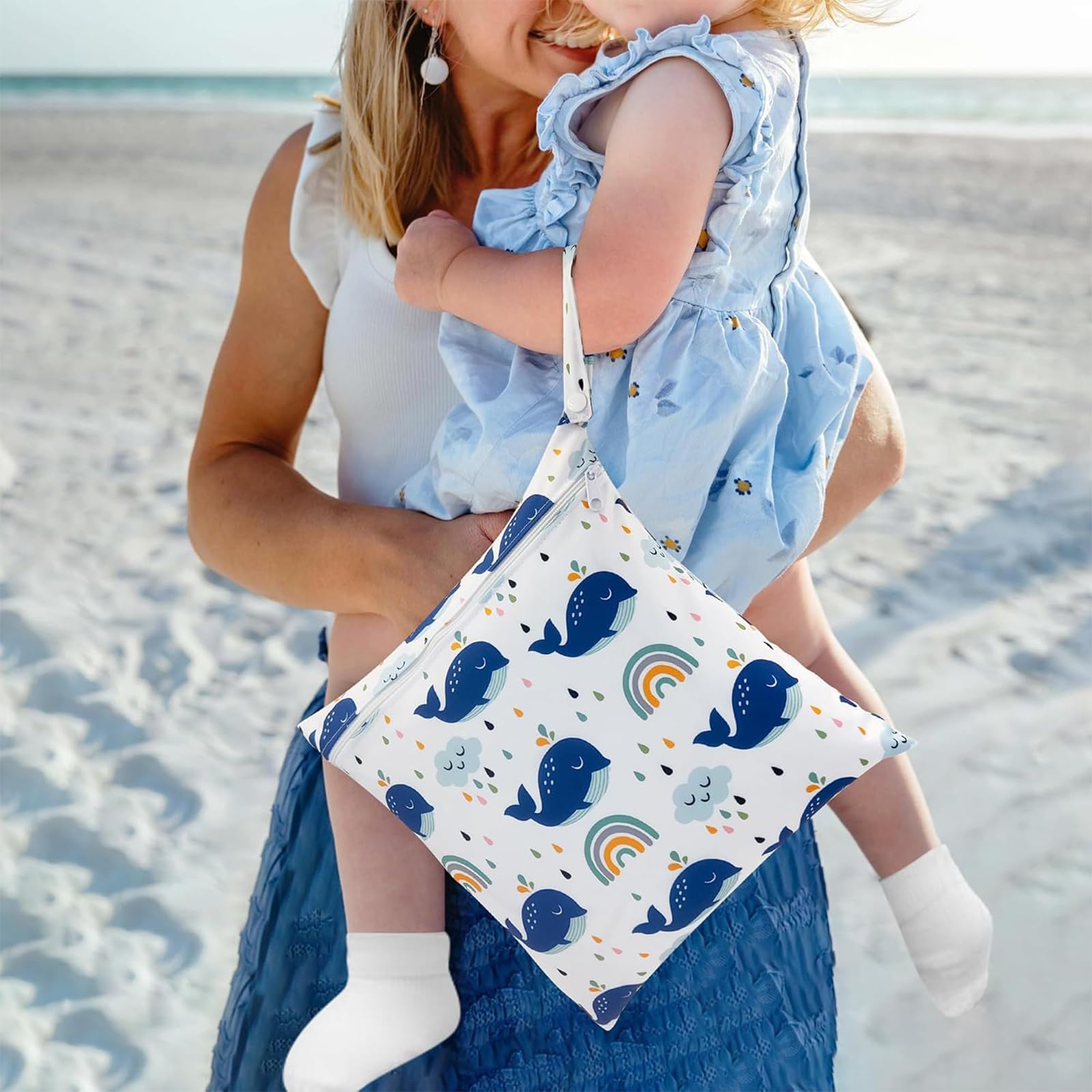 Wetbag Kindergarten 28x30 cm Borsa Impermeabile con Cerniera per Pannolini Nuoto Costumi da Bagno 2 Pezzi TPU