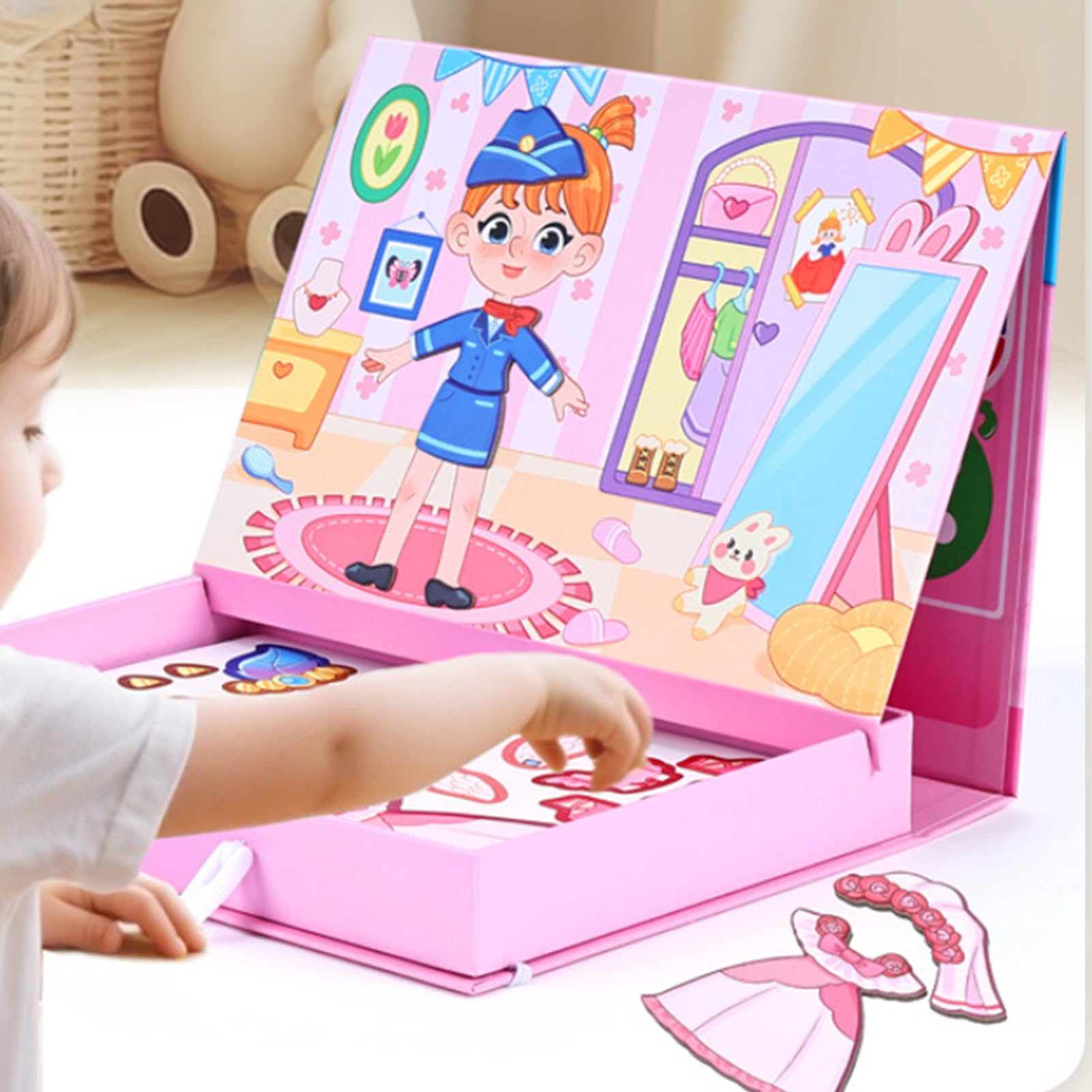 Magnetyczna łamigłówka | Dwustronna gra z imitacją - puzzle ze