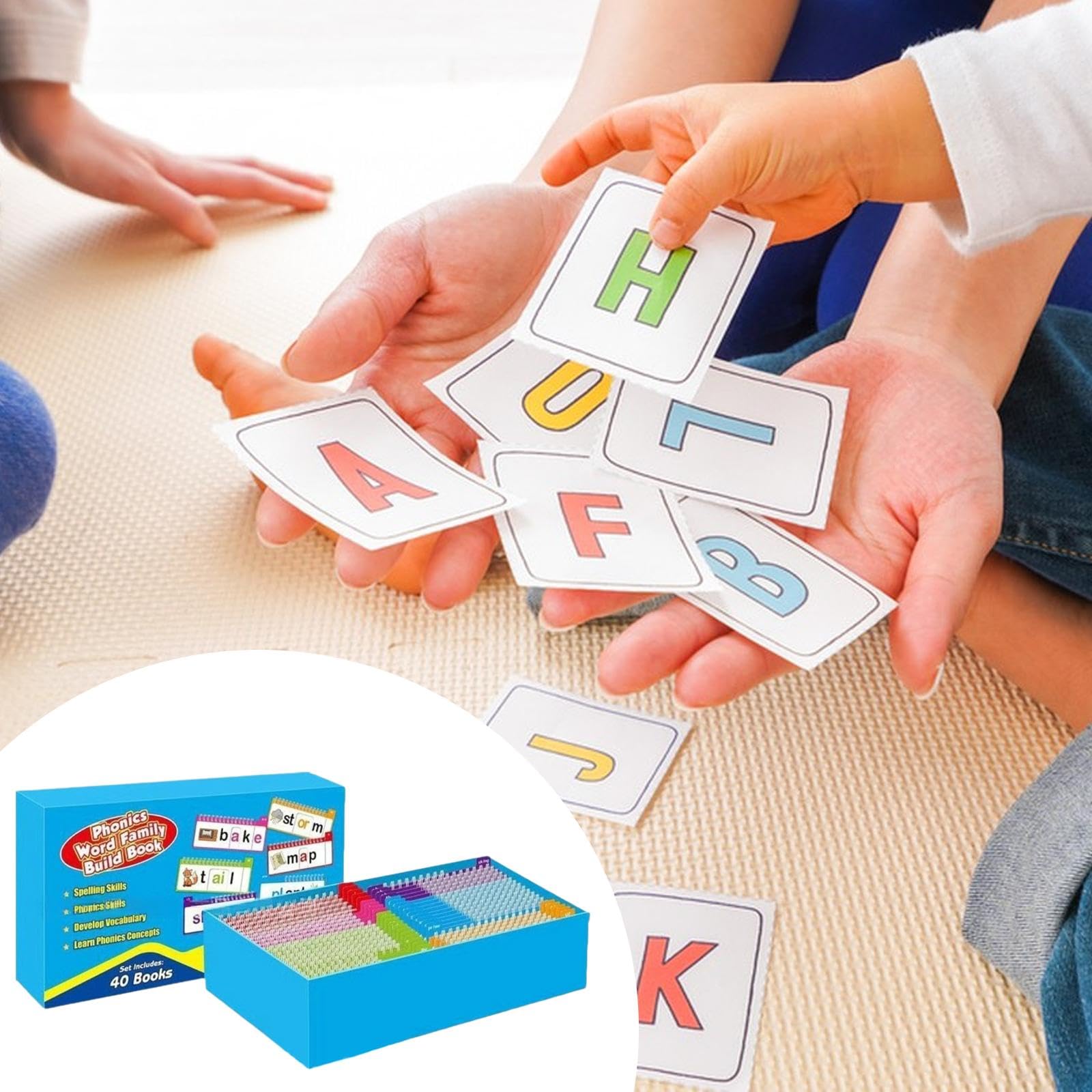 MagiDeal Schede Didattiche di Fonetica, Interessante Libro di Famiglia di Parole, Libri di attività di Lettura per Bambini dai 5 Anni in su, per L'a
