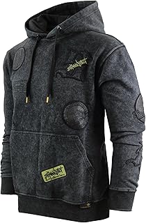 FLEECE HOODIE 4202 Mens Urban Streetwear NYC Graffiti Embroidery Patch Fleece Pullover Sweatshirt Hoodie