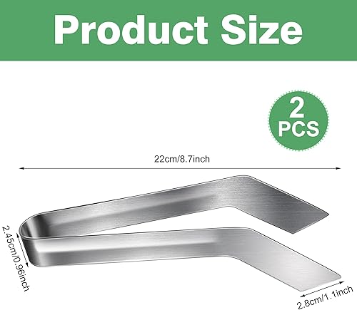 Miniatura 8 de 2 pinzas de trasplante de plántulas, pinzas de trasplante de plantas de jardinería de acero inoxidable de 6.7 pulgadas, pinzas de trasplante para