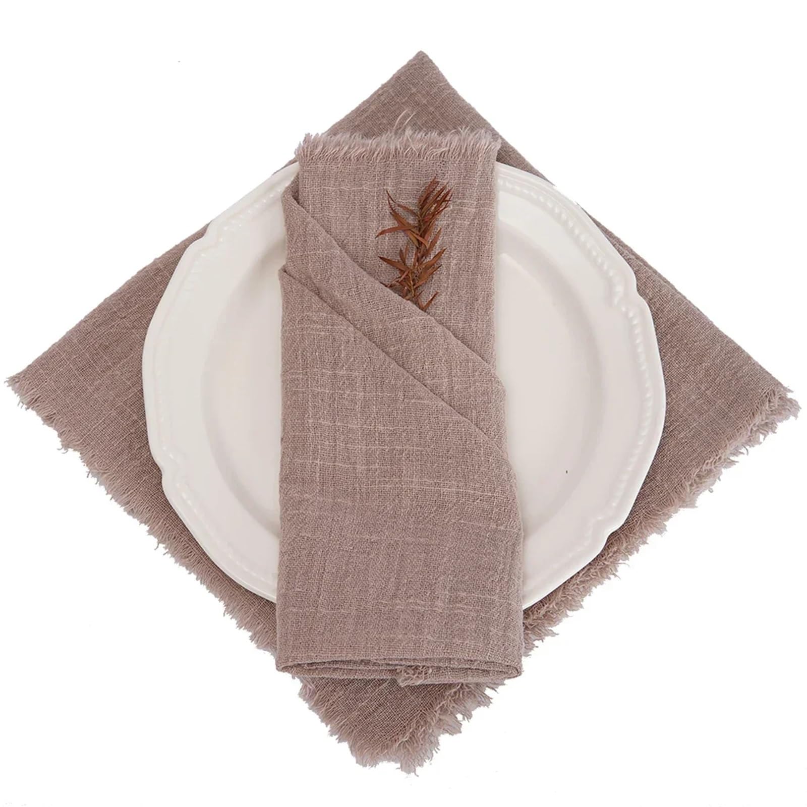 Cotton Table Napkins, Burrs Napkins 50pcs 32x32cm Multicolor Gauze Cotton Tea Towel Wedding Decor(50pcs Gray)