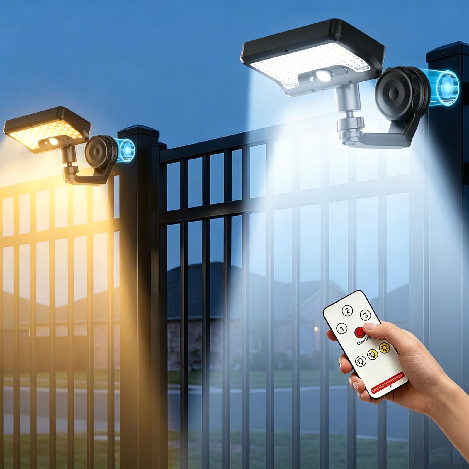 Photo 1 of Sumaote Magnetic Solar Lights - 2 Pack, Black