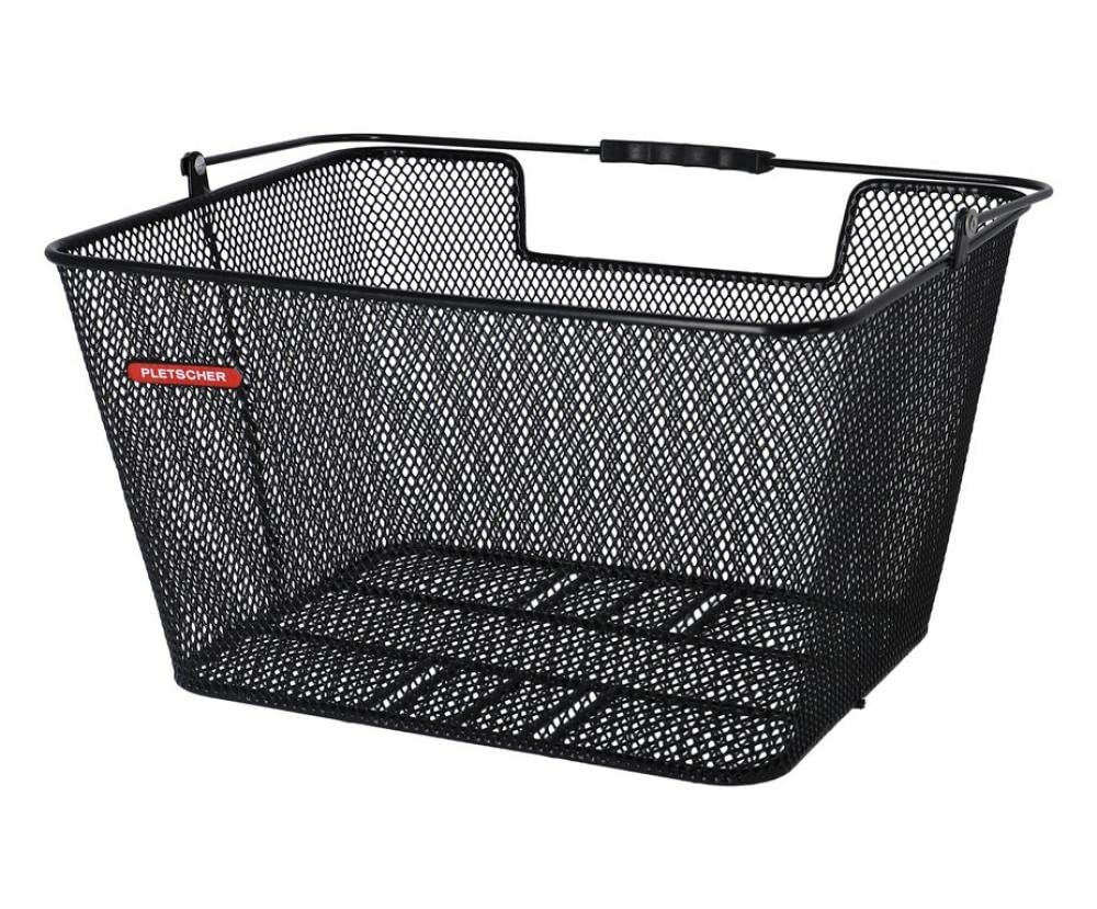 Pletscher Unisex – Erwachsene Hinterradkorb schwarz Fahrradkorb, 1size