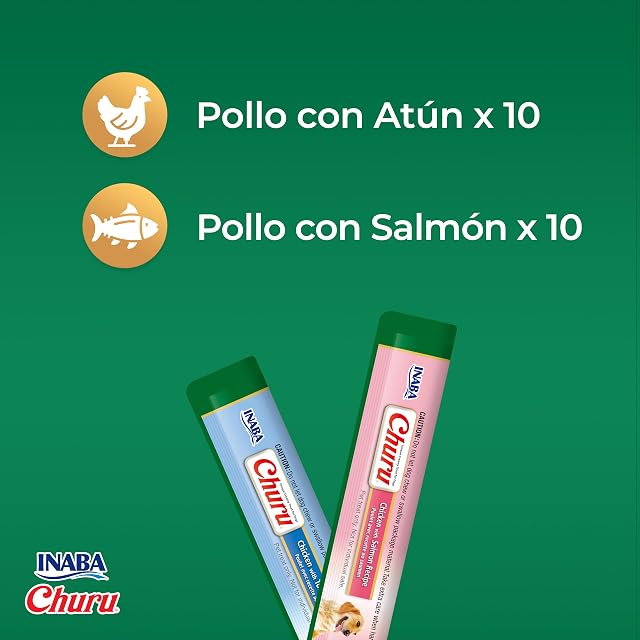 Foto 3 de 4 de INABA Churu Snack para Perros, Multipack Pollo con Pescado, 20 Sticks x 14g