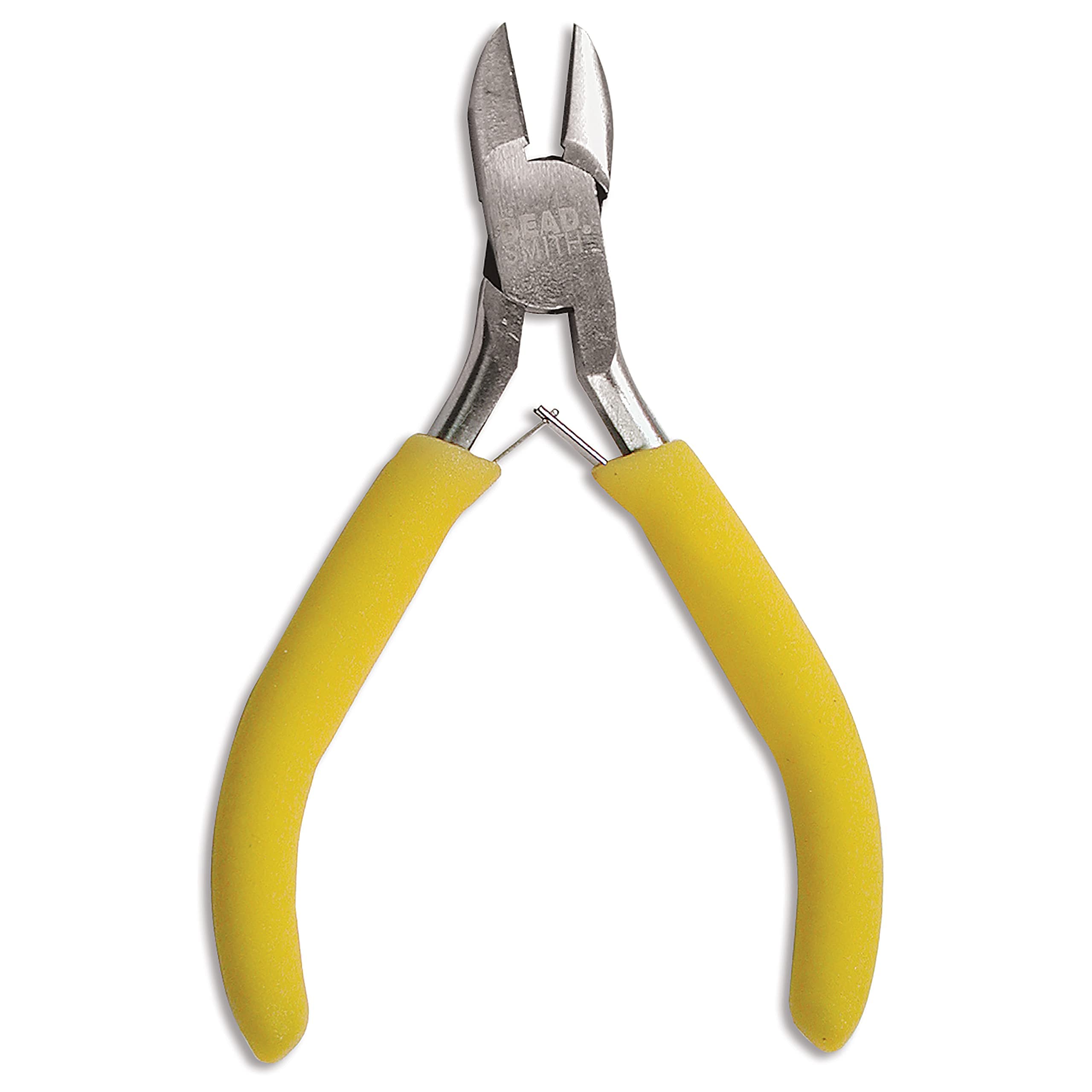 The Beadsmith Color-ID Side Cutter – 5 inches (127mm) – Yellow Comfort Grip Handle – Polished Steel Head and Double-Leaf Spring - Tool for Jewelry Making