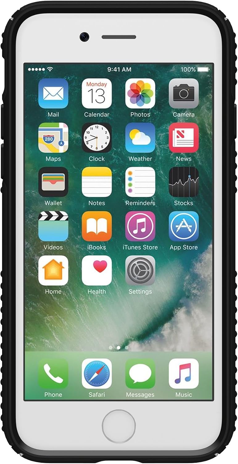 Speck Products Presidio Grip Cell Phone Case for iPhone 7 - Black, 79987-1050