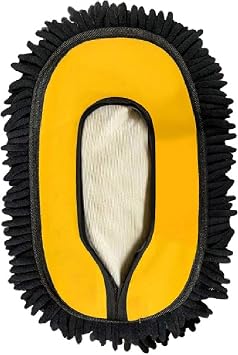 YeewayVeh Car Wash Brush Replacement Cover, Soft Microfiber Car Wash Mop Head Compatible with 15 Curved Pole Long Handle Cleaning Brush Mop, Yellow