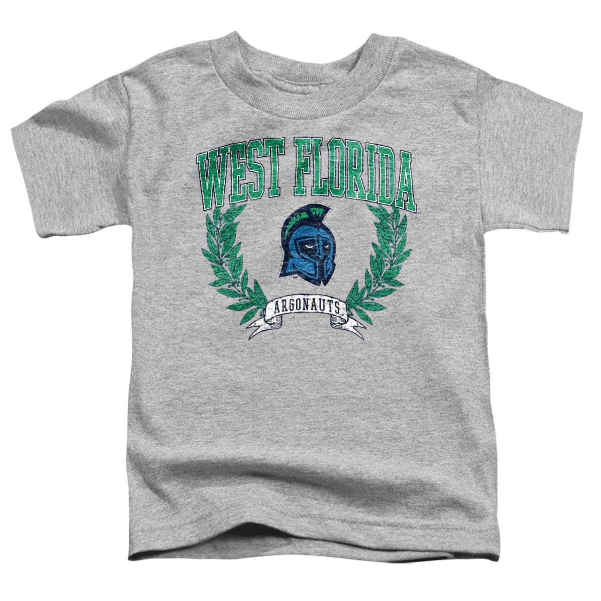 LOGOVISION University of West Florida Laurels Dark Kids T Shirt (3) for Toddler Boys and Girls, Athletic Heather