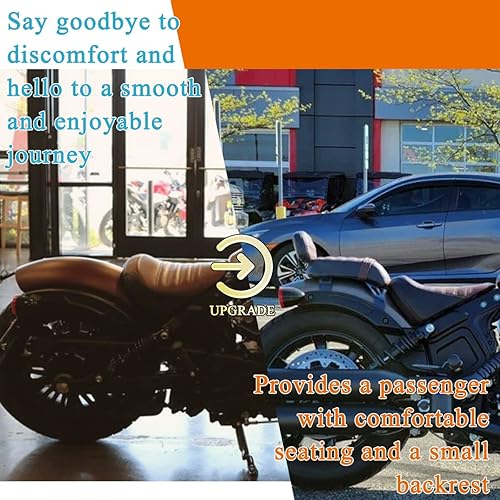 Miniatura 2 de FOVPLUE Asiento de pasajero con respaldo para Indian Scout Rogue/Rogue Sixty 2022-2024, Bobber Twenty/Sixty 2020-2024, ABS 2020-2024, 2018-2024,