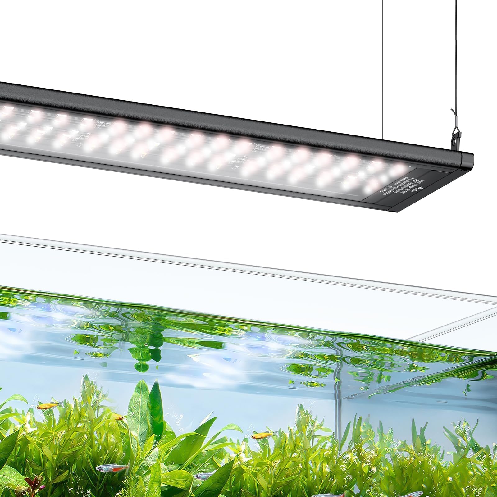 Pawfly Aquarium Light for Plants, 72 W Fish Tanks Light, Full Spectrum Aquarium Lights, 2…