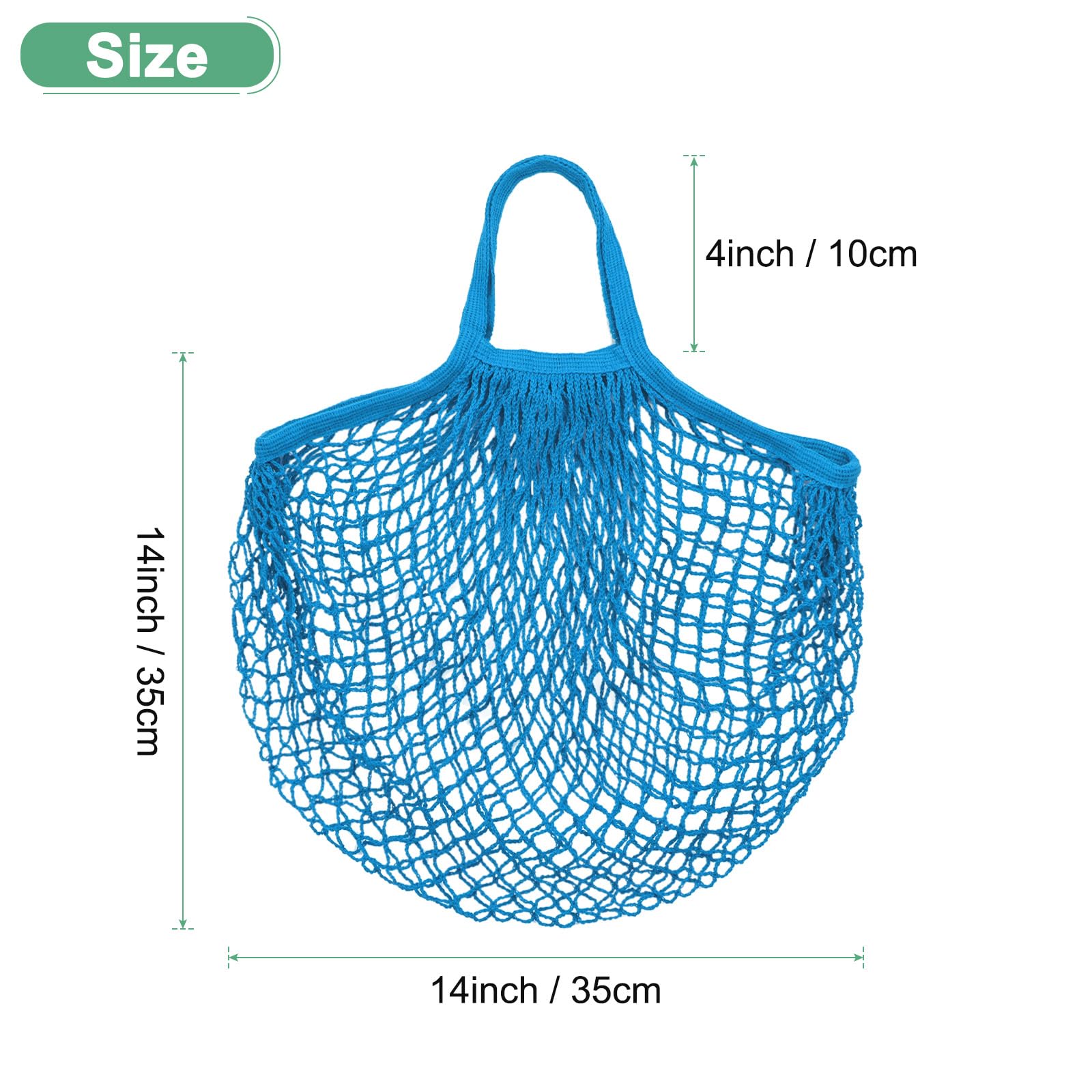 M METERXITY 1-Pack Cotton Mesh Bag, Reusable Washable Mesh Net String Grocery Bags, Reusable Produce Bags with Handle - Image 3