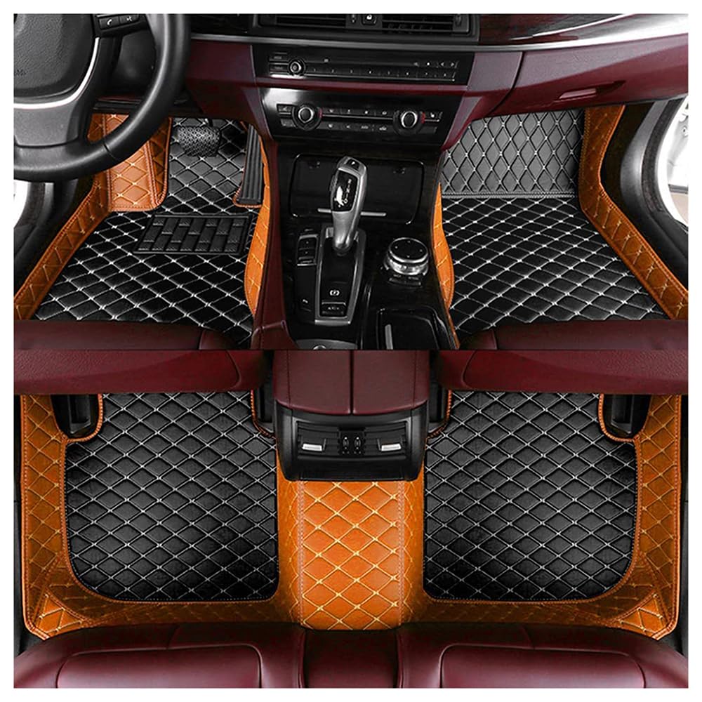 Auto Tappetini per Ford Ranger T9 Raptor Wildtrak XLT Fussmatten 2023 2024, Antiscivolo Impermeabile Tappetino in Tutto Tempo Tappeti Protezione Set Completo Interni Accessori,F