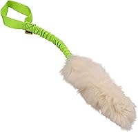 Vista 1 de Juguete para perros Dingo - Remolcador de piel de oveja con cuerda elástica verde, remolcador de recompensa de motivación de agilidad