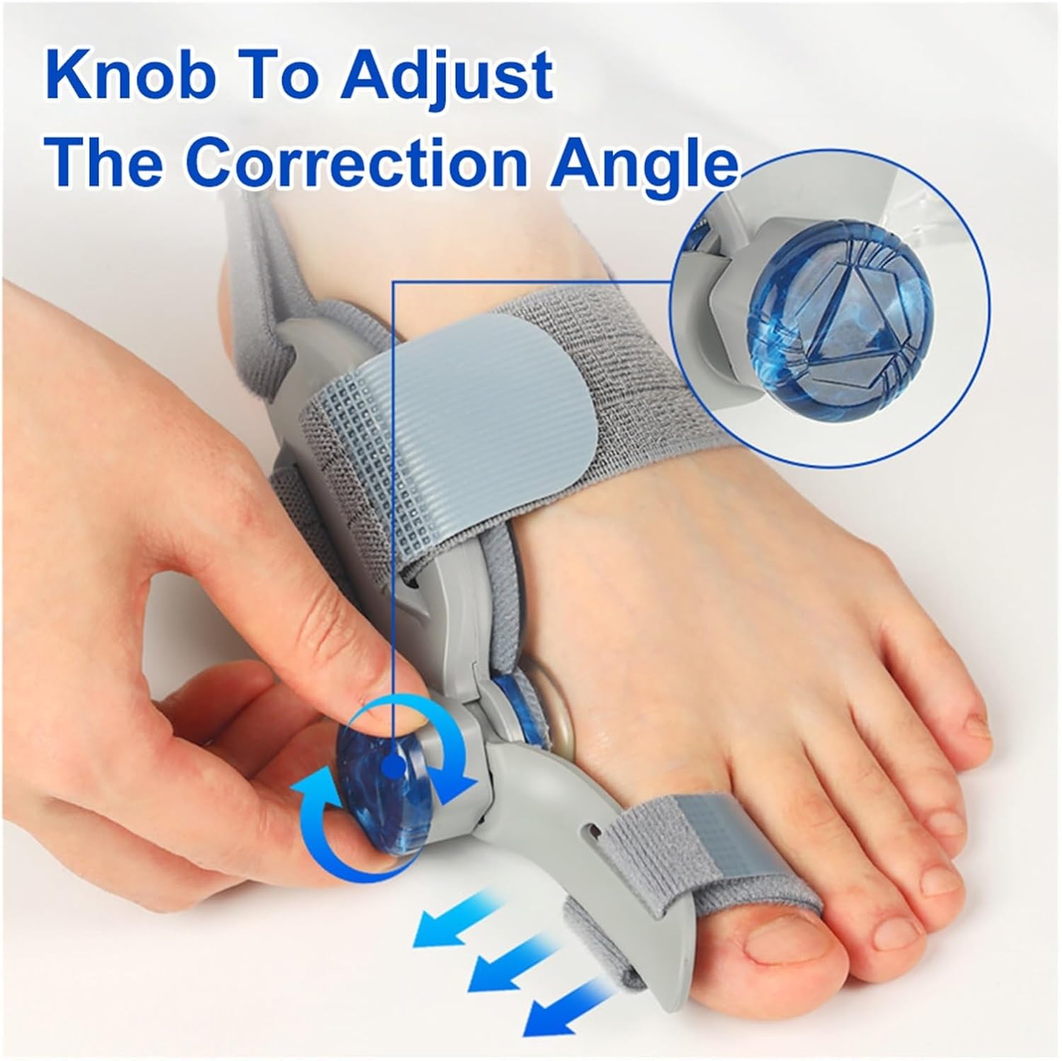Adjustable Hallux Valgus Big Toe Corrector Orthopedic Bunion Corrector Splint Toe Braces Toe Separator Pedicure Finger(Type a)