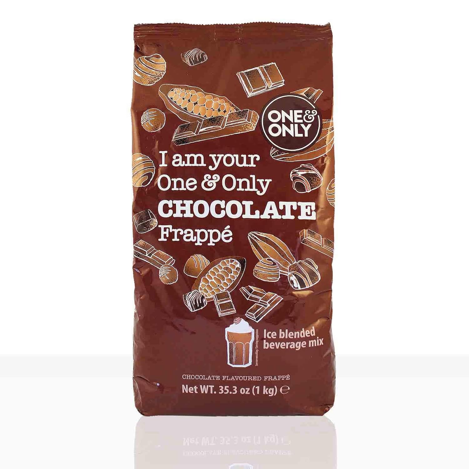 One & Only Frappe Chocolate - 6 x 1 kg Chocolate Powder Instant Powder Milkshake