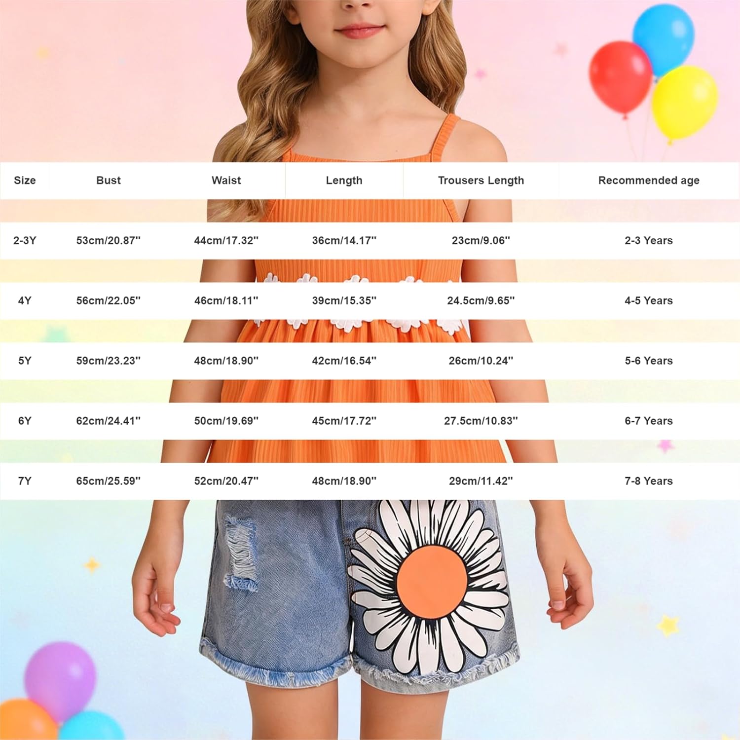 Kids Girl Summer 2 Piece Outfits Sleeveless Ruffle Camisole Ripped Jean Shorts Set Beach Vacation Hawaii Outfit