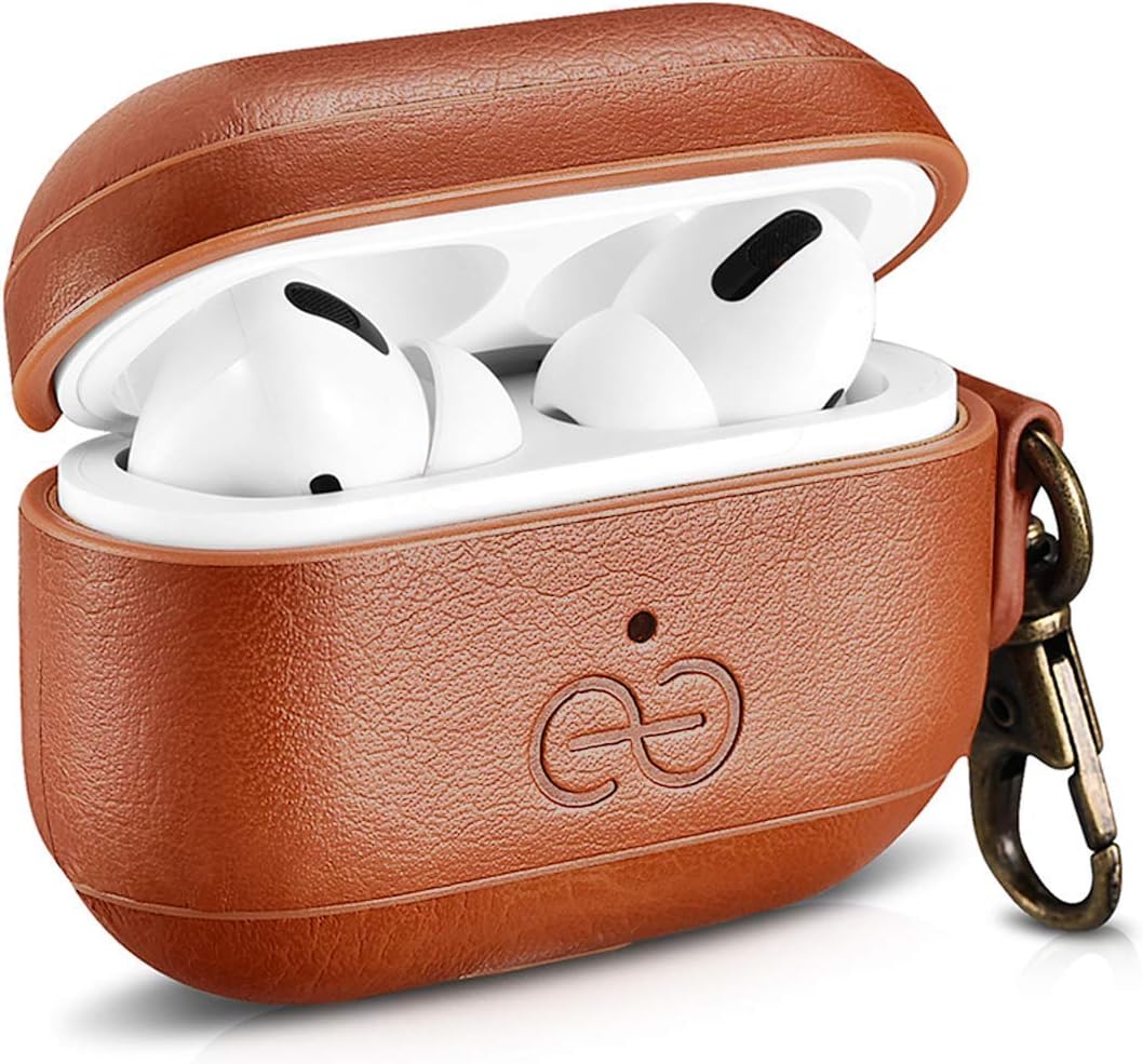 Dreem Bundle: Fibonacci Wallet-Case for iPhone 13 Mini with Om for Apple AirPods 3 Case [Caramel]