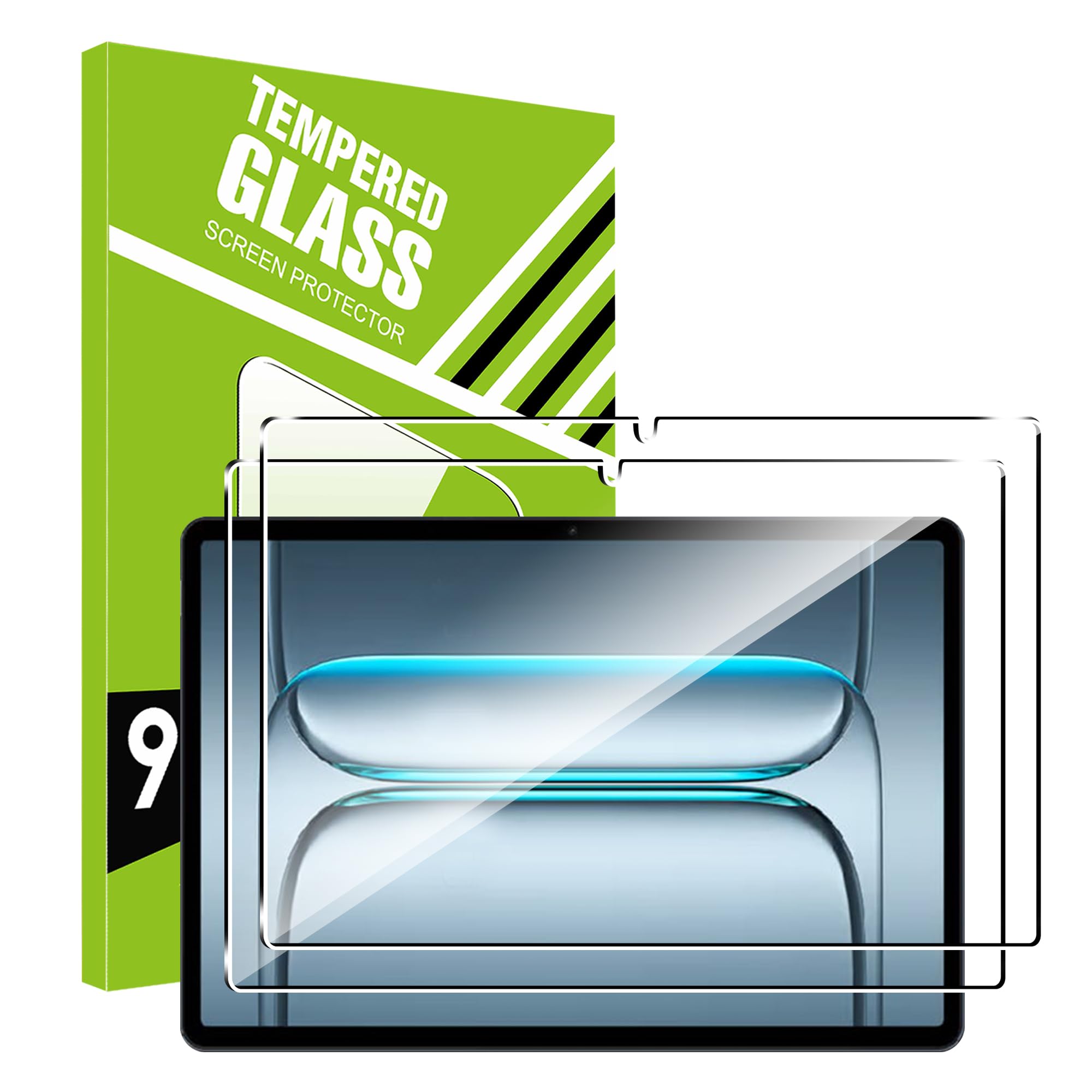 Pack of 2 Screen Protectors for OnePlus Pad Lite for Tempered Glass, 9H Hardness, Anti-Bubble HD Screen Protector for OnePlus Pad Lite
