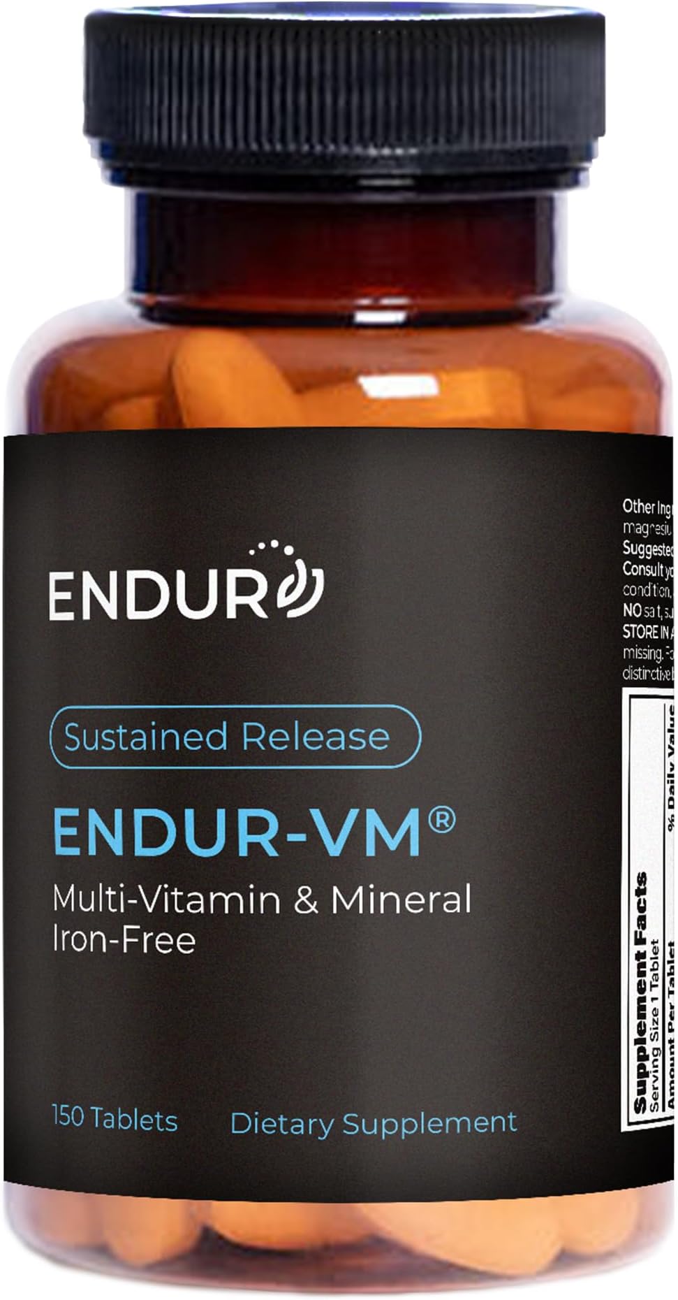 ENDUR-VM - Multivitamin Vitamin A, C, D, E, B12 & Zinc (Without Iron) SR (Sustained Release) 22 Essential Nutrients to Support Overall Wellness for Men & Postmenopausal Women - 150 Tablets
