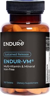 Endur-VM Multivitamin & Mineral (Without Iron), Daily Multivitamin with Vitamin A, C, D, E, B12 & Zinc for Immune Support, Gluten Free, 150 Tablets