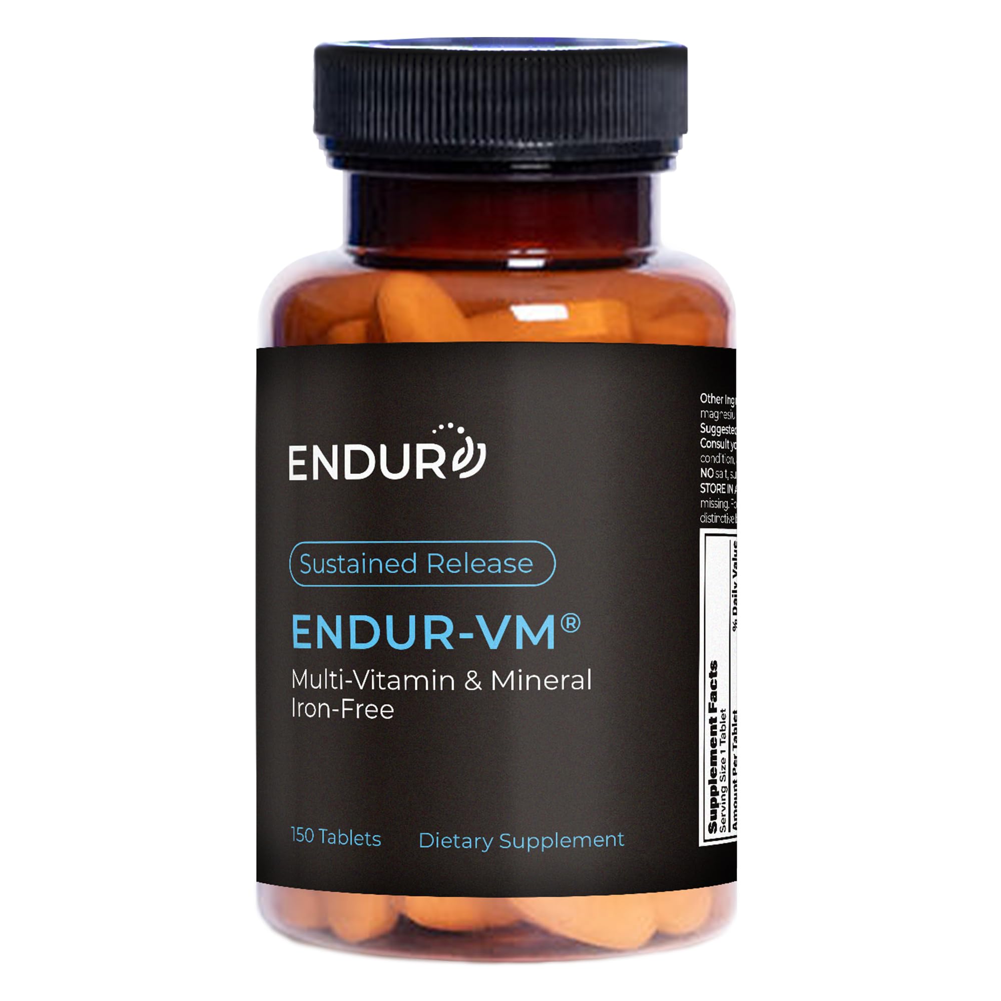 ENDUR-VM - Multivitamin Vitamin A, C, D, E, B12 & Zinc (Without Iron) SR (Sustained Release) 22 Essential Nutrients to Support Overall Wellness for Men & Postmenopausal Women - 150 Tablets