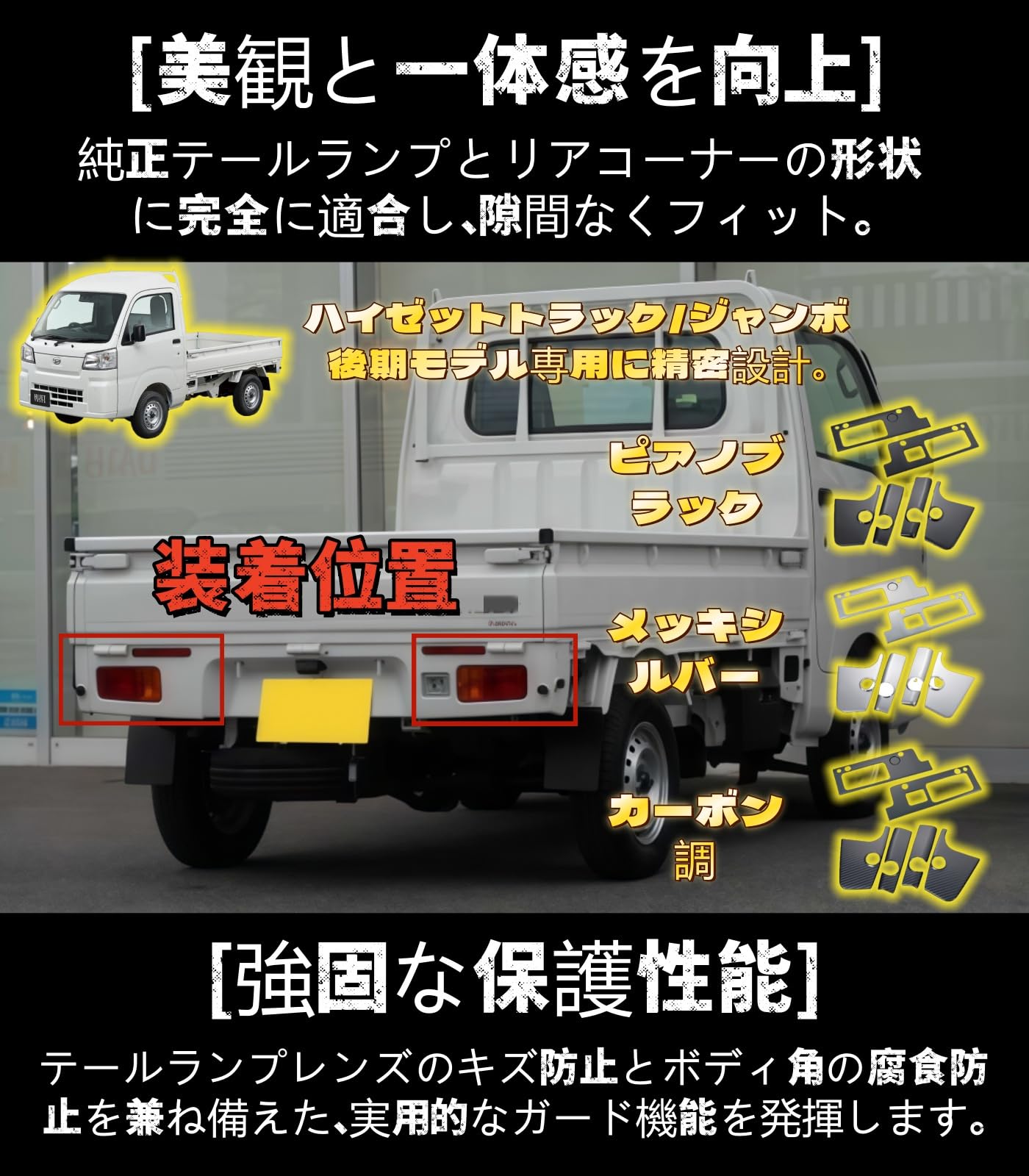 Amazon | 【Earth Car】 ハイゼットジャンボ S500P S510P 後期 リア