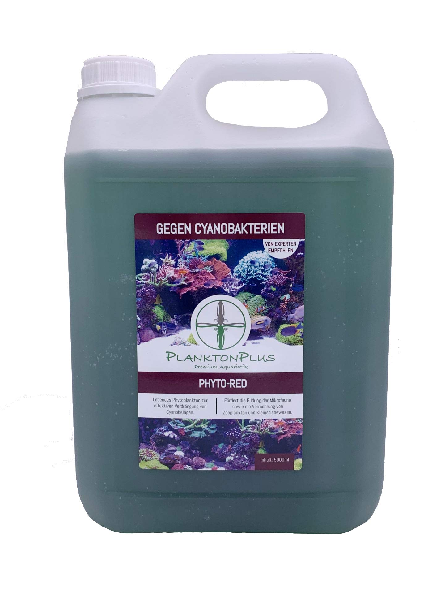 PlanktonPlus Aquaristik Phyto-Red Phytoplankton gegen Cyanobakterien im Meerwasseraquarium 5 Liter