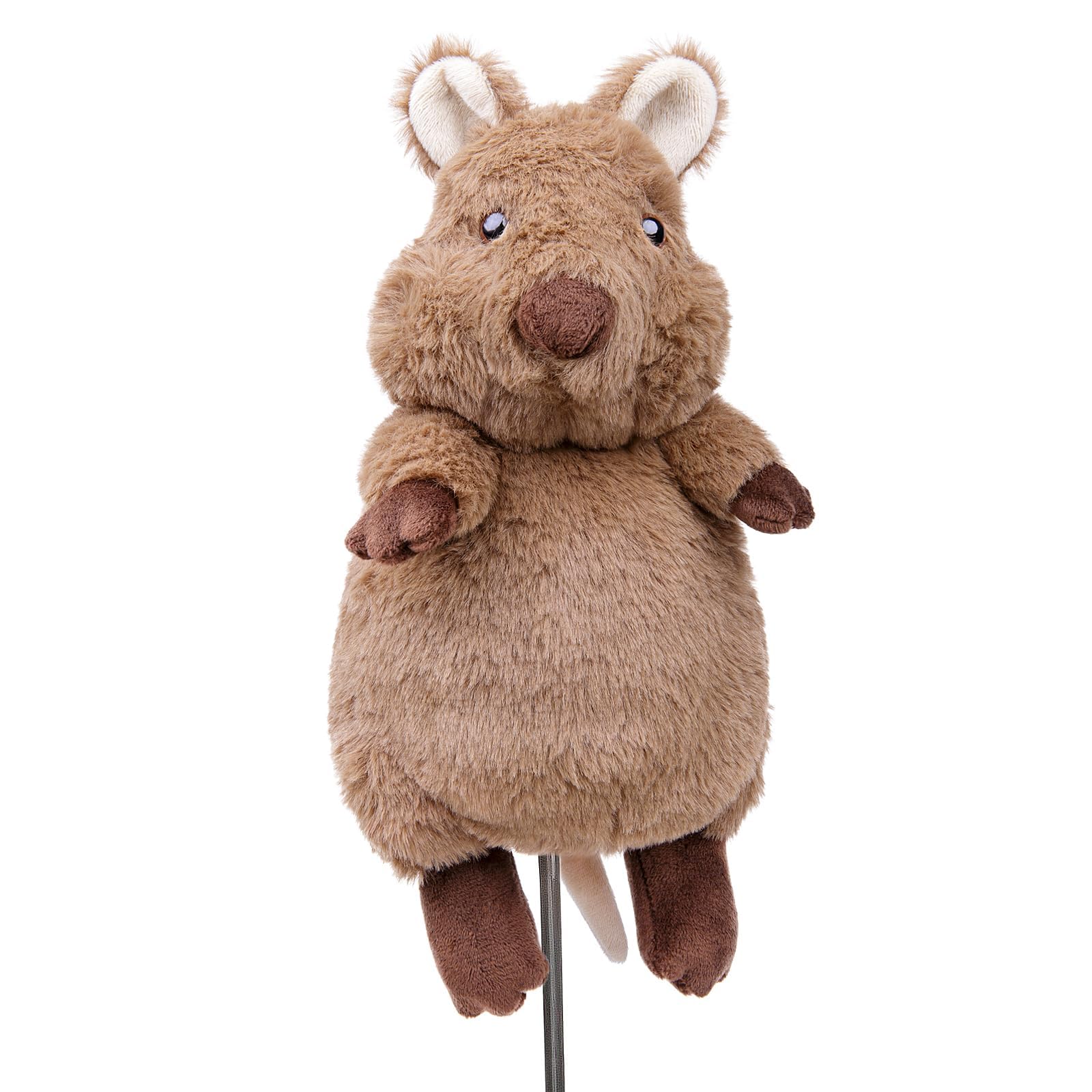capybaraflying Realistic Plush Short Kangaroo Golf Club Cover, Fun Short Kangaroo Plush Wood Club Head Cover,Small Size Fits Hybrids And Irons, Large Size Fits Standard 460cc Driver Head 6in