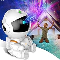 Astronaut Galaxy Projector Starry Nebula Night Light for Kids Bedroom Ceiling, 360° Rotation Remote Timer LED Lamp Room Decor Gift