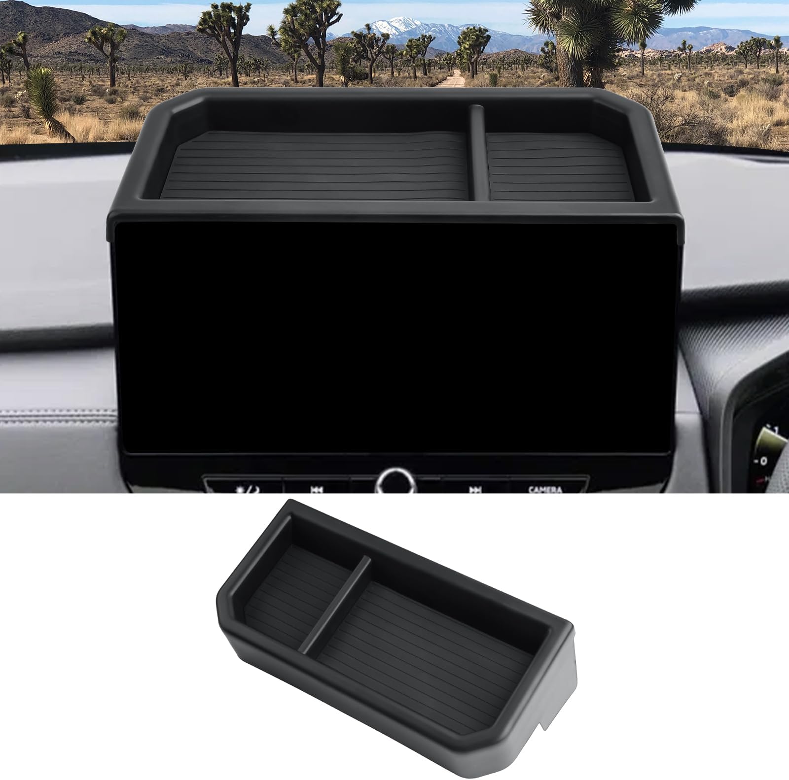 CDEFG Dashboard Storage Tray for Mitsubishi Outlander 2025 2026 Accessories 12.3-Inch Touchscreen Behind-Screen Dash Organizer(for Gas Version Only, Not for Outlander Sport)