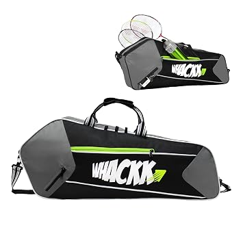 WHACKK Break Point Tennis Badminton kit Bag 23L Grey Black