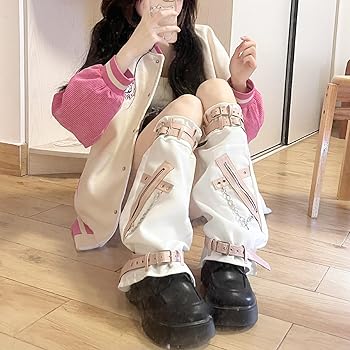 Amazon.co.jp: [Misswdd] デニム ルーズソックス 黒 レッグ