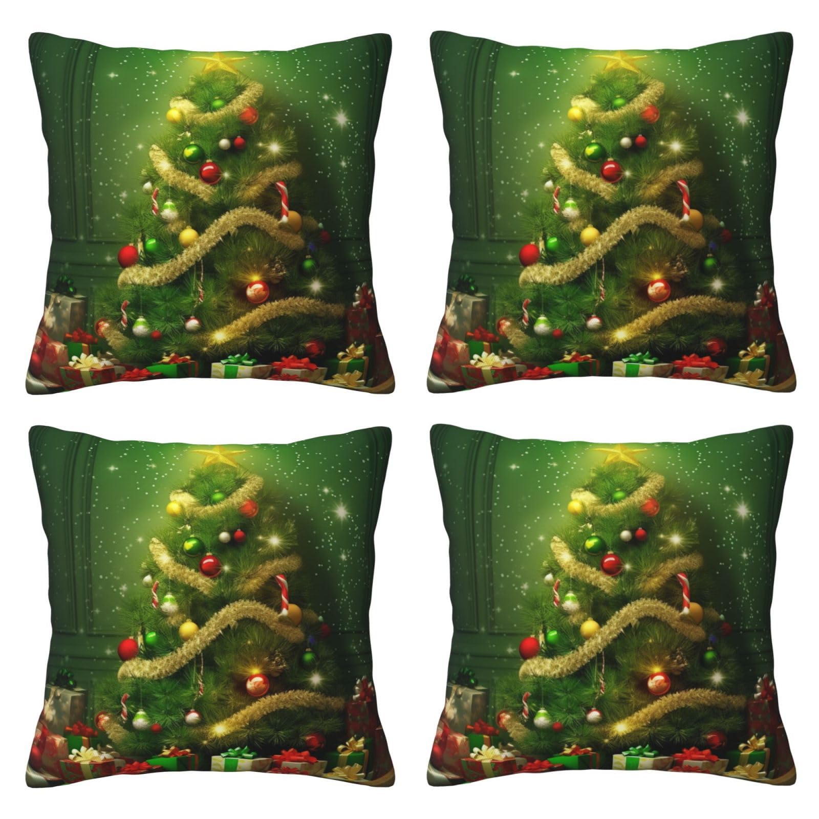 Housse de coussin Noël 40,6x40,6 cm pour déco de chambre et salon carré