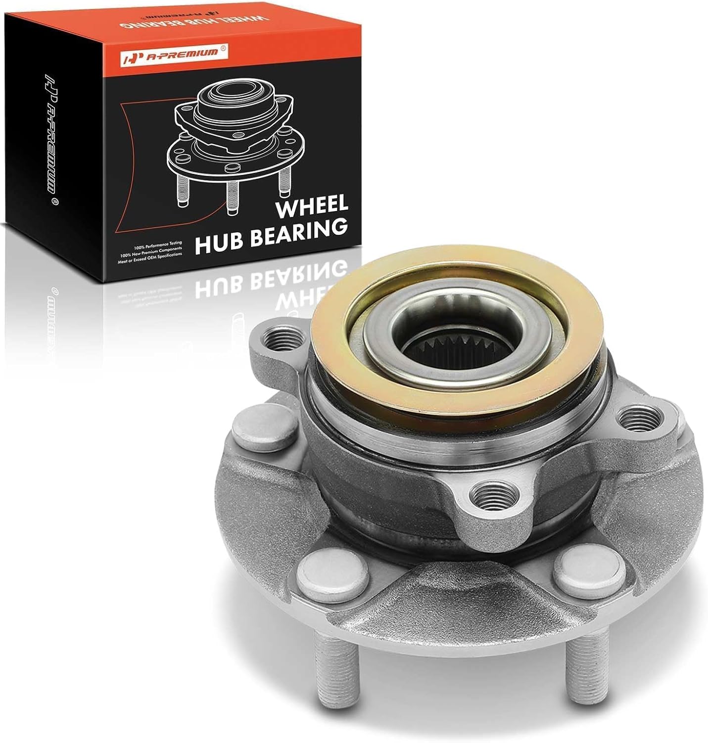 A-Premium Front Wheel Bearing and Hub Assembly Compatible with Nissan 2008-2013 Rogue, 2014-2015 Rogue Select, 2007-2012 Sentra 2.5L, with 5-Lug
