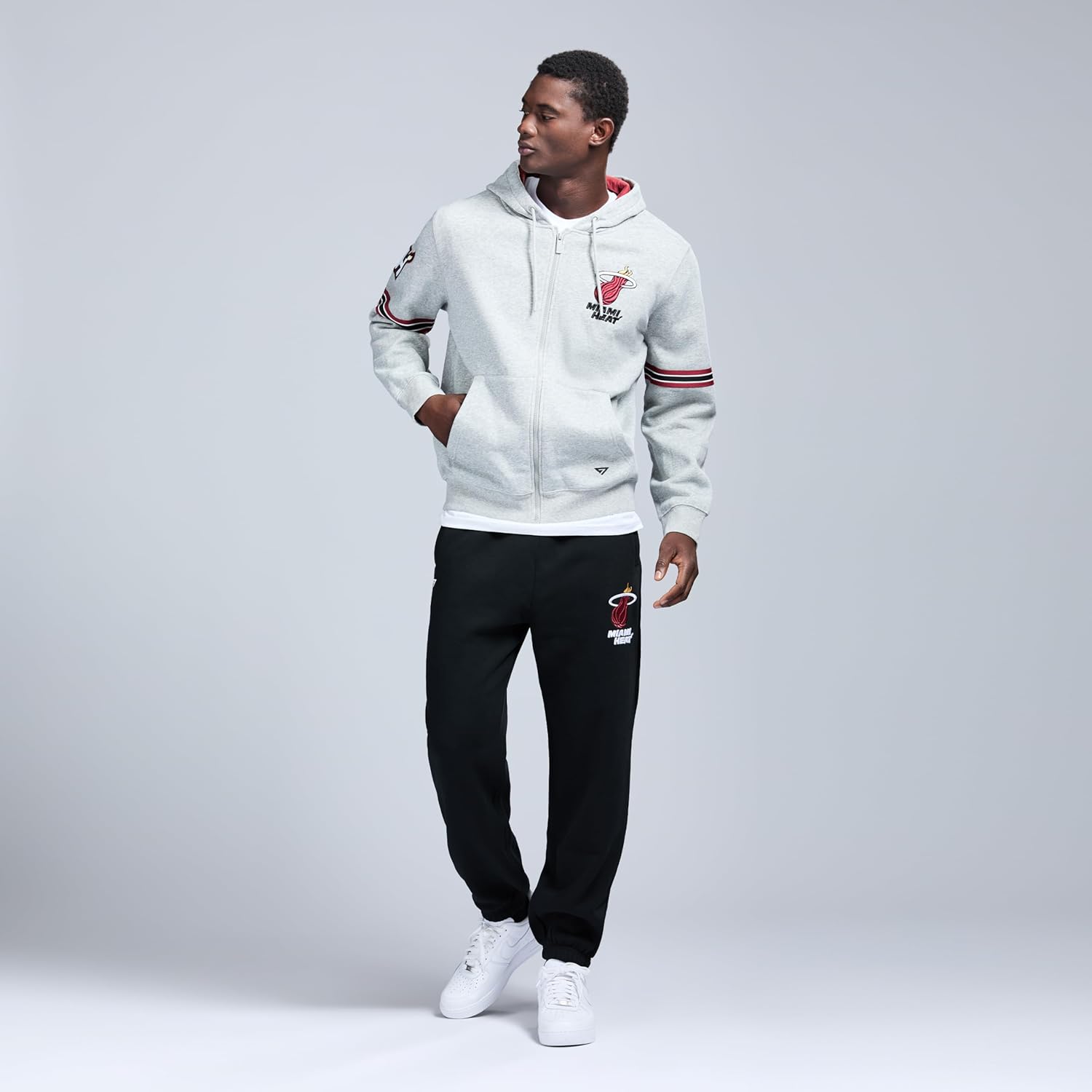 GAME 7 NBA Officially Licensed Men's Long Sleeve Zip Up Hooded Fleece Sweatshirt - Image 3