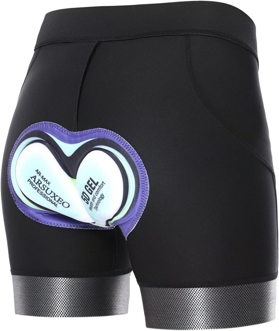 Sillictor Cycling Shorts Women 5D Gel Padded Cycle Shorts Ladies Anti Chafing Mountain Bike Shorts Women Compression Spinning Bicycle Shorts,Soft Sweat Wicking Breathable Quick Dry